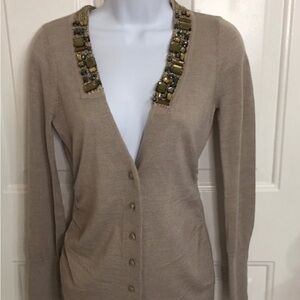 Ann Taylor jeweled &  Embellished Button-Up Cardigan​